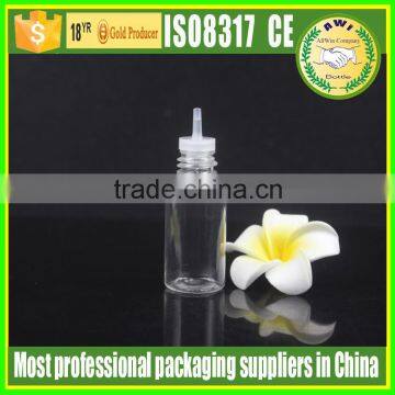 plastic 10ml pet e liquid dropper bottle with childproof cap and glass pipetitte