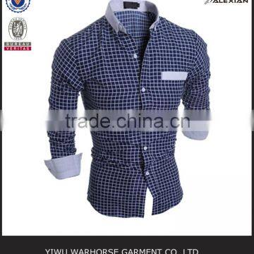 The New Men Casual Classic Plaid Long sleeved Shirt Selling