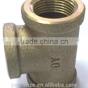 excellent machining from Taiwan bronze thread pipe fitting tee