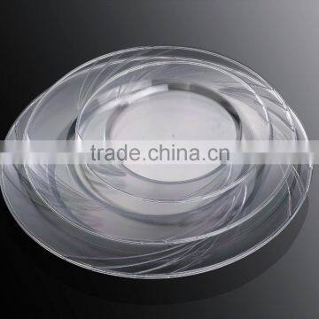 9"Plastic Disposable Dinner Plate With Silver Coated,Round Plate for Party