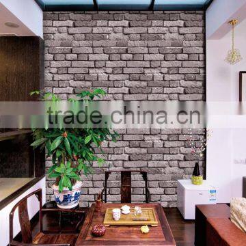 3D brick grey stone design wallpaper wholesale