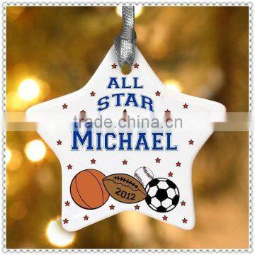 Printing Glass Star Shaped Glass Ornaments For New Year Souvenir photo-3