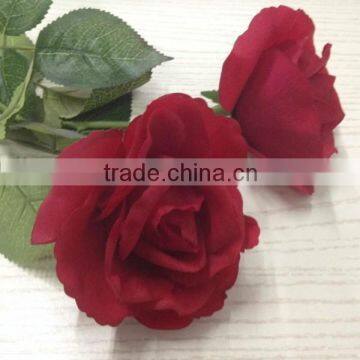 artificial single latex flower red rose flower real touch flower