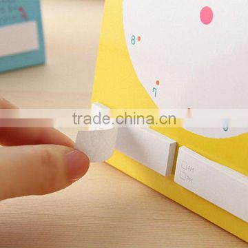 New creative small clock sticky notes and note book