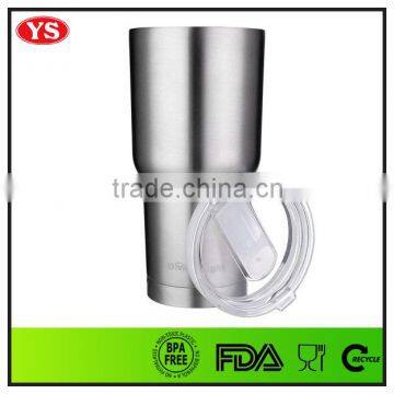 30oz double wall stainless steel powder coated tumbler with sliding lid