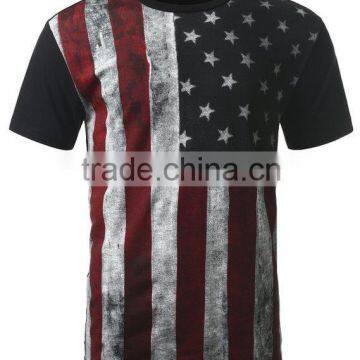 Fashion 100% Cotton Cheap Men's Full-Size Custom Print T-shirt