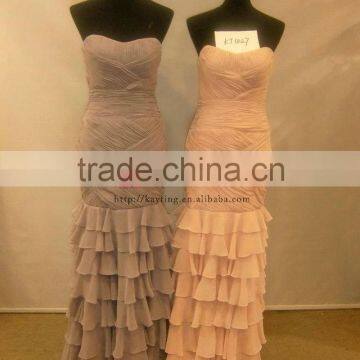 Women Boutique Mermaid Fashion Prom Dress Spaghetti Strap Ruffle Design Wedding Modest Evening Dress photo-4