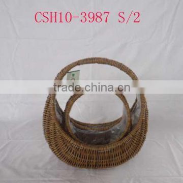 New style of willow unpeeled basket