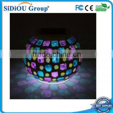 solar outdoor mosaic glass solar lantern body lamp