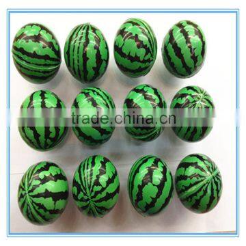 2015 New Custom Cheap Bulk Promotional Kids PU Colorful Print Watermelon Stress Balls Wholesale