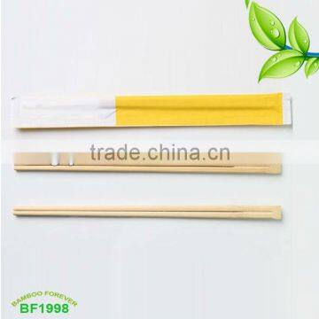 Disposable bamboo chopsticks wirh paper wrapped