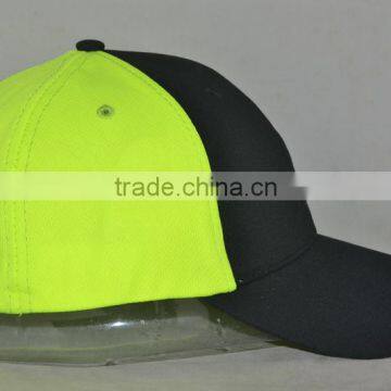Guangzhou Hat Factory Professional Custom 100% Polyester Black/green Stitching Baseball Cap photo-4