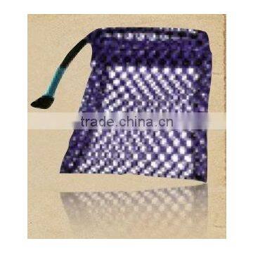 Cotton Mesh Cosmetic Drawstring Pouch