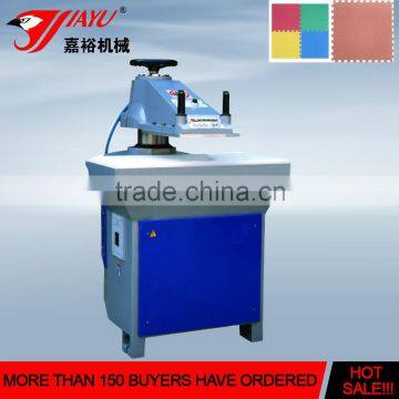 swing arm cutting press for shoe sole