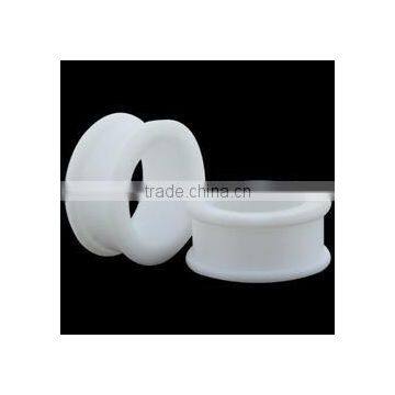 Flexible silicone ear tunnel body piercing jewelry