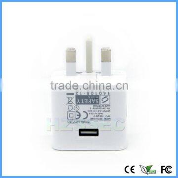 Top selling for US EU UK Plug mobile phone travel charger 5.3V 2A micro USB travel charger