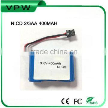 NI-CD Battery Rechargeable NICD Batteries 400mah 2/3AA 3.6V cordless phone battery