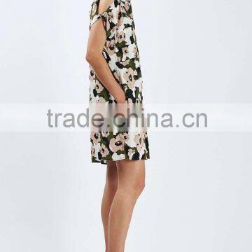 Fashion Cold Shoulder Camo shirt dress girls without dress sex picture 2016