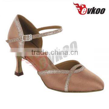 Ladies high heel stiletto heel dance shoes for ladies coffee satin zapatos de mujer modern dance shoes