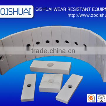 Abrasion Resistant Conveyor Chute Alumina Ceramic Wear Liner