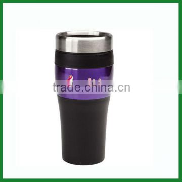 16oz bpa free travel vacuum insulated stainless steel auto mug for car