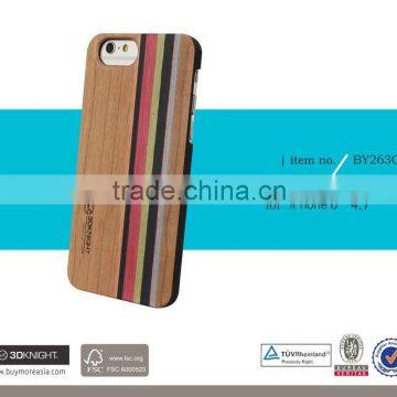 Factory OEM ODM Mix Colored Wood Custom Hard Back Natural Bamboo Cover for IPhone 6, for IPhone 6s Bamboo Case, Bamboo PC Case