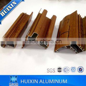 China factory supply wood color aluminum window door aluminium profile