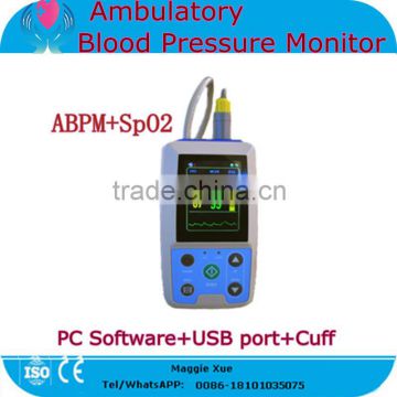 NEW Digital Combo ABPM+SpO2 Ambulatory Blood Pressure Monitor+24 hours SpO2 ambulatory monitoring with Software