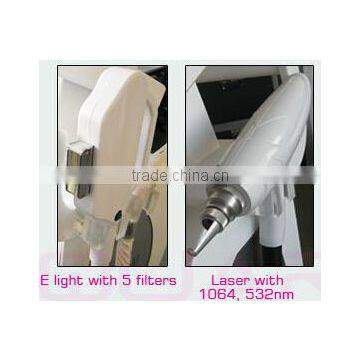 Taibo ODM OEM E-light Ipl Rf+nd Yag Laser/E-light +RF +Q-switch nd Yag Laser Tattoo Removal Hair Removal Machine 3in1