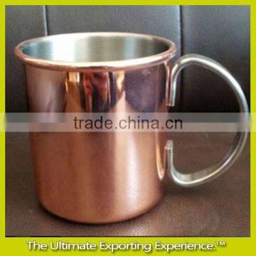 copper plating cup, 420ml stainless steel copper plating cup, stainless steel coffee cup