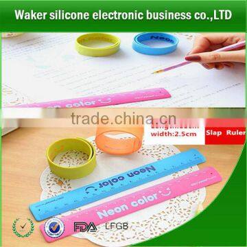 silicone ruler Technology Trendy Design pvc slap bracelet Rubber