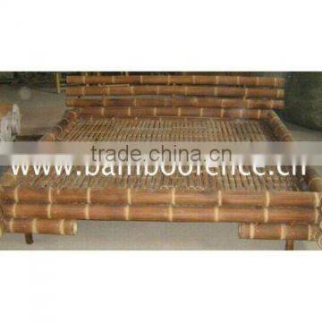 natural and carbonized bamboo bed