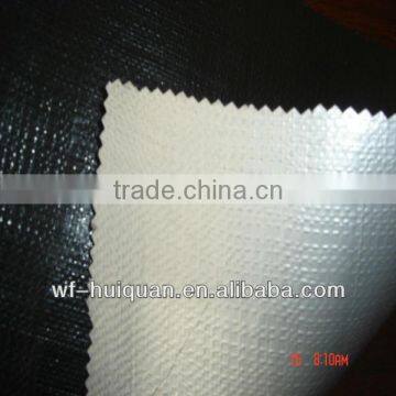 PE coated black/ whit tarpaulin manufacturers