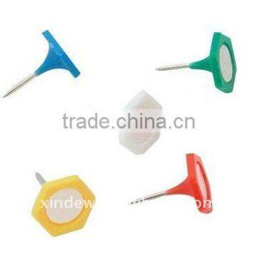 clear color plastic push pins