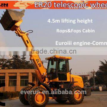 2 Ton Loading Capacity Multifunctional Compact Telescopic Loader ER2000 With Rops&Fops Cabin photo-3