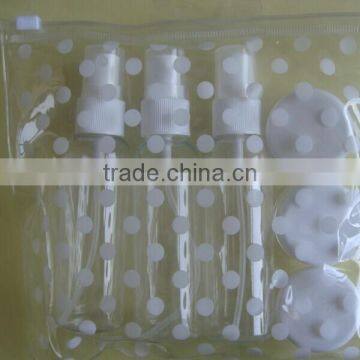 used-convently plastic travel cosmetic bottle set ST-12