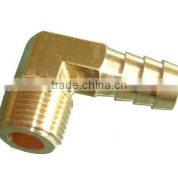 90 degree Elbow Brass Barb Fitting ID Hose & Male Thread