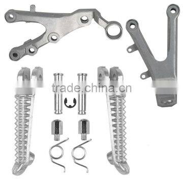 For Yamaha YZF R6 2006-2011 Silver Front Passenger Foot Pegs Footrest Brackets