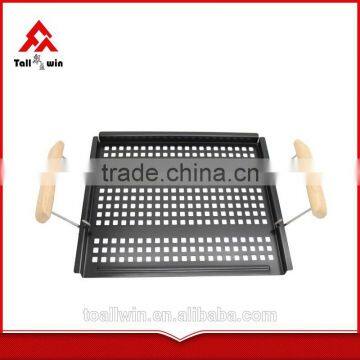 High Quality Carbon Steel BBQ Grill Pan With Removable Handles photo-3