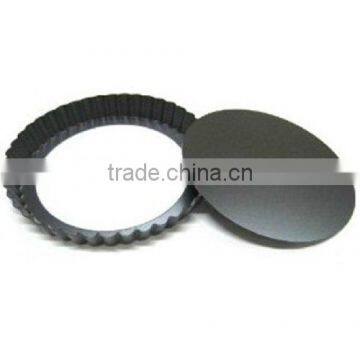 Aluminium Non-stick Round Fluted Tart Mould With Removable Bottom