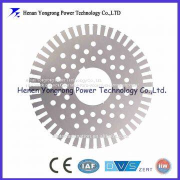 High efficiency motor rotor stamped core lamination