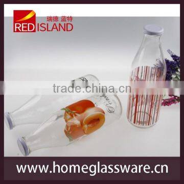 1L Vintage Different Patterns Glass Milk Bottles photo-6