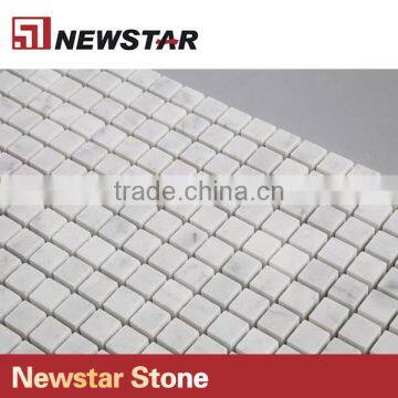 Newstar White Marble Honed Bathroom Backsplash Shower Walls Tile Mosaic photo-2