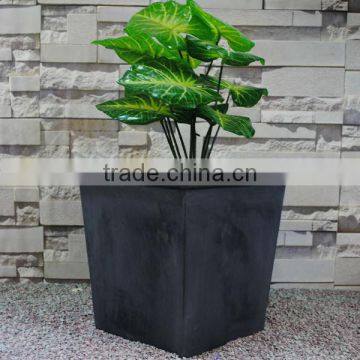 Outdoor or Indoor Simple Elegent Black Square Concrete Planters