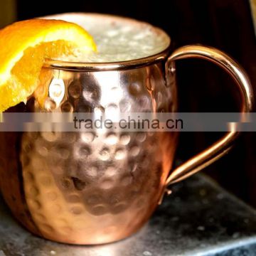 Hammered Custom Copper Mug with Rivet