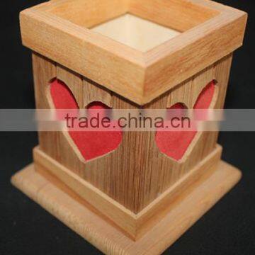 Handmade Office Used Personalized Solid Wooden Pen Holder Wholesale photo-4