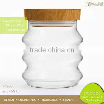 Premium Quality Mouth Blowned Glass Honey Pot Jars photo-2