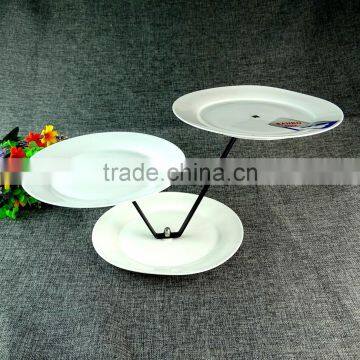 China Wholesale 3 Tier White Round Rotaing Cake Stands China Stock Iron Stand photo-2