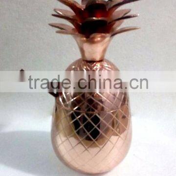 COPPER PINEAPPLE DRINKING BOWL FOR MOSCOW MULE, VODKA, GINGER, COPPER PINEAPPLE POT, SOLID COPPER PINEAPPLE DRINKING VESSEL