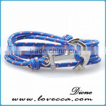 Wholesale Paracord Handmade Rope Wristband Anchor Bracelet With 2mm Rope photo-4